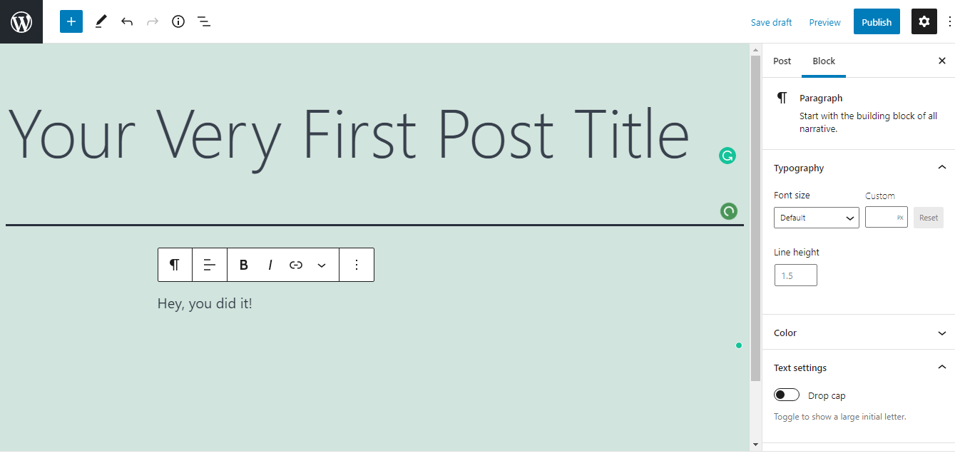 How to create a post in WordPress?