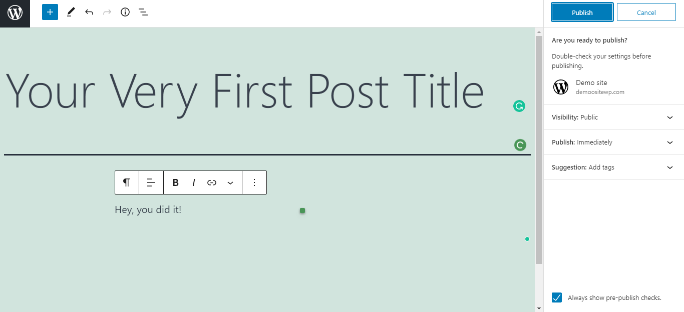 How to create a post in WordPress?