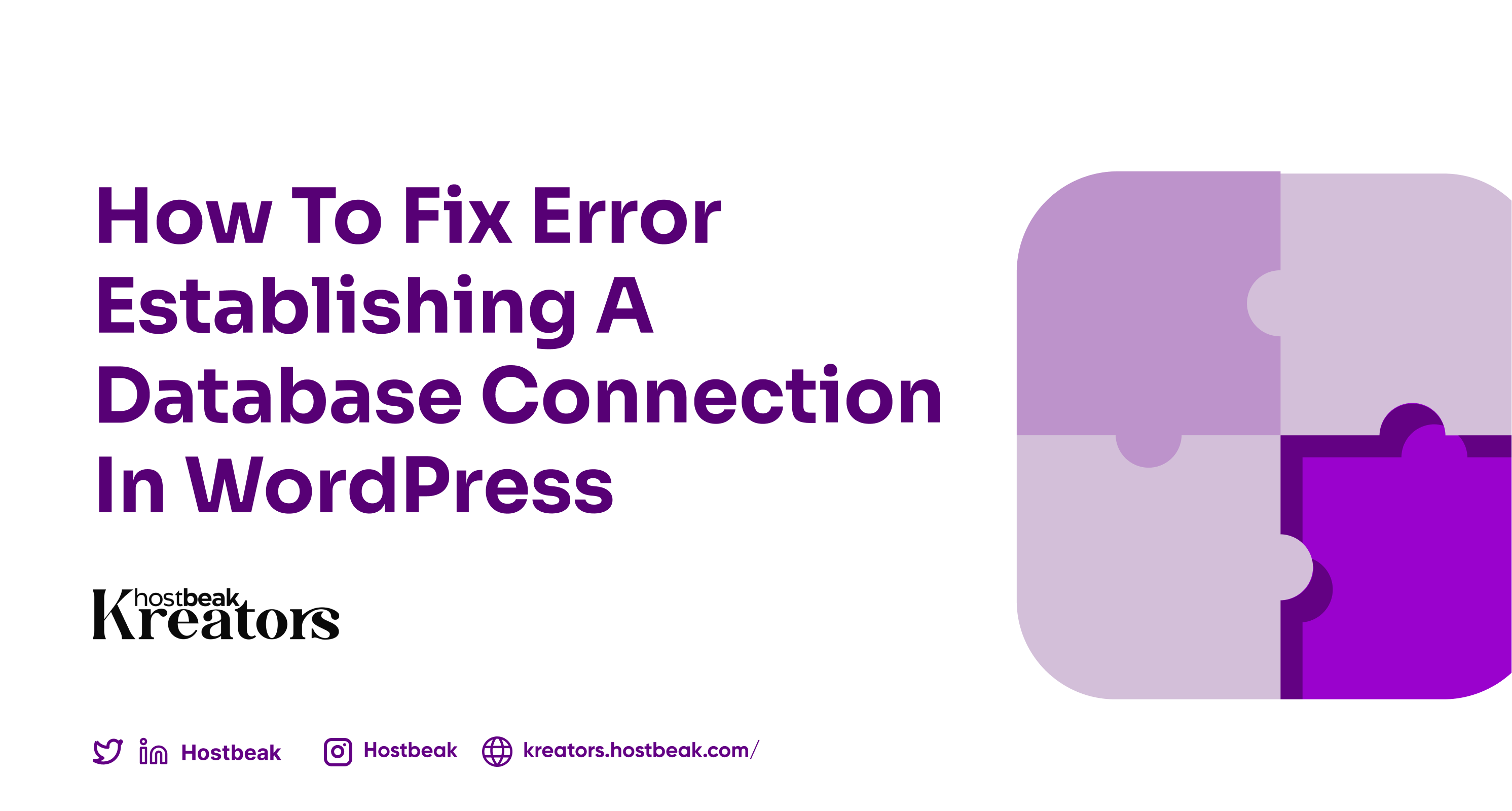 How to fix error establishing a database connection in WordPress
