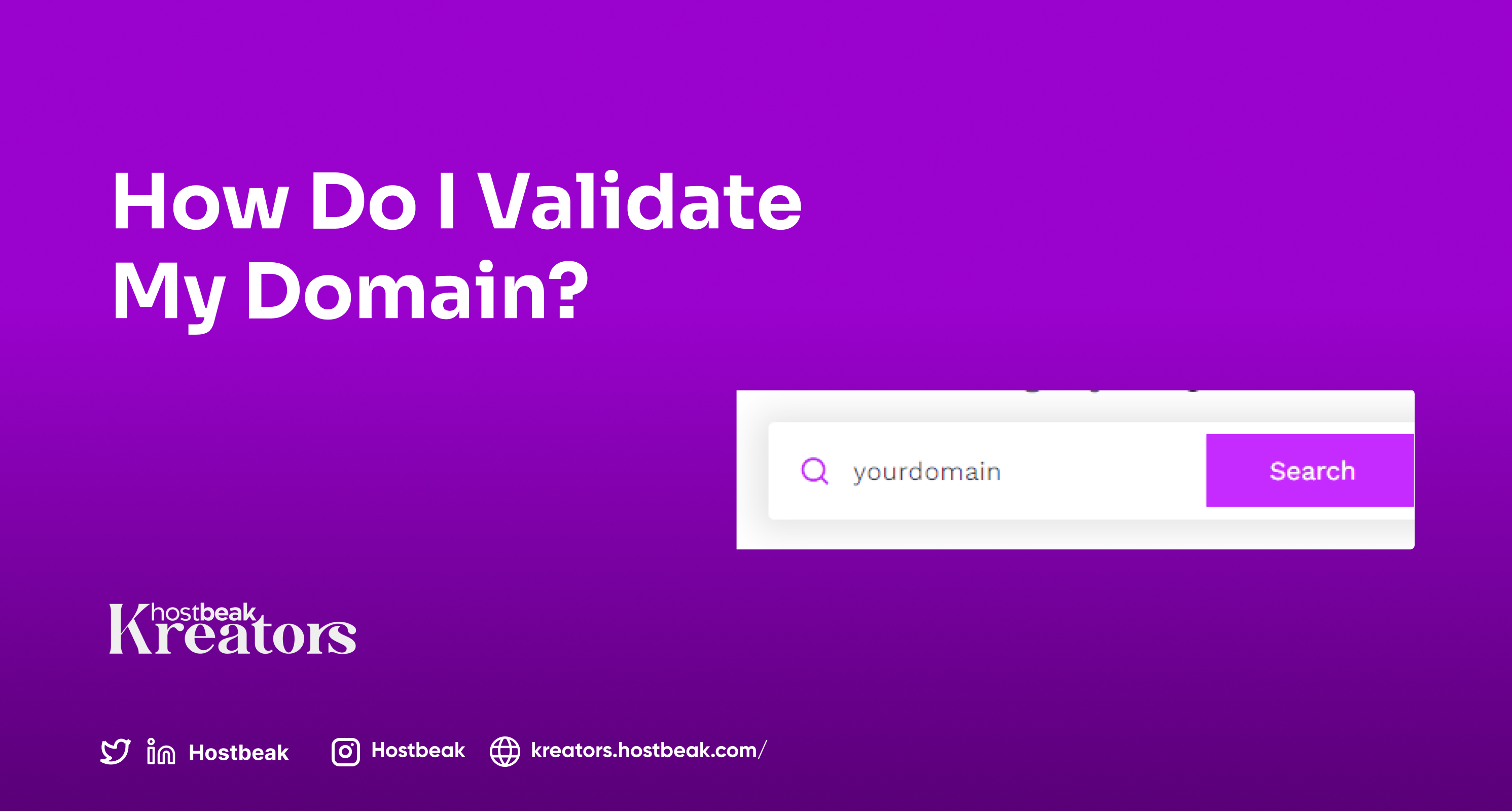 How do I validate my domain?