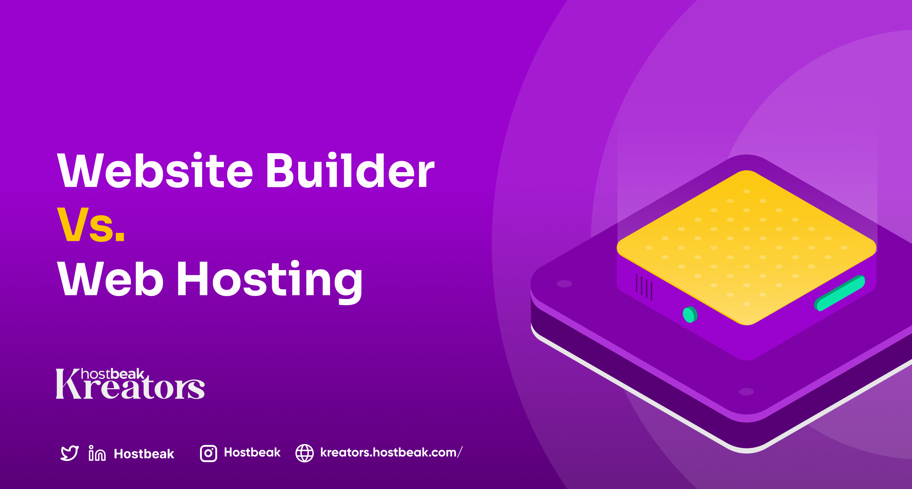 Website Builder vs. Web Hosting