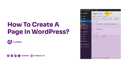 How to create a page in WordPress?